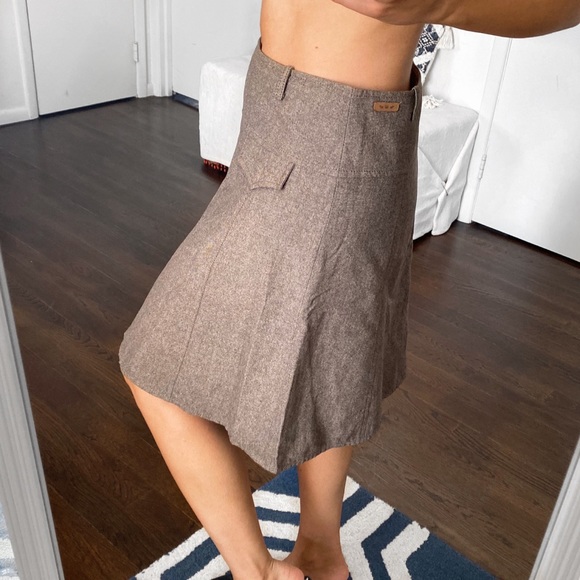 🍂 TATUM TAN HIGH WAIST FALL SKIRT! - Picture 2 of 12